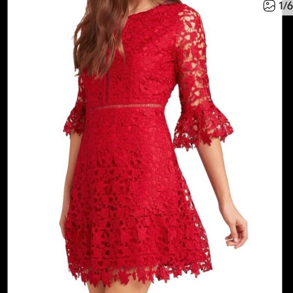 BB Dakota Red Lace Dress